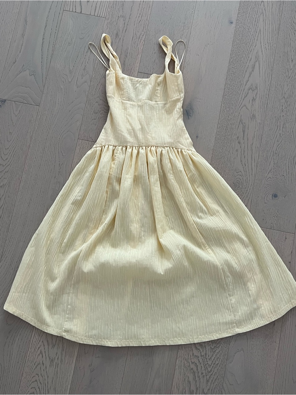 Zara Pale Yellow Strappy Sundress for Girls